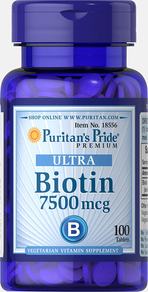 Біотин Puritans Pride 7500 мкг 100 таблеток (32106)