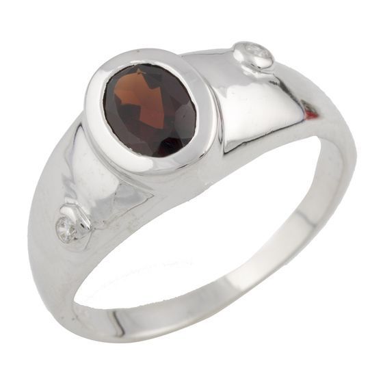 Серебряное кольцо SilverBreeze с натуральным рубином 17 размер (1090961)