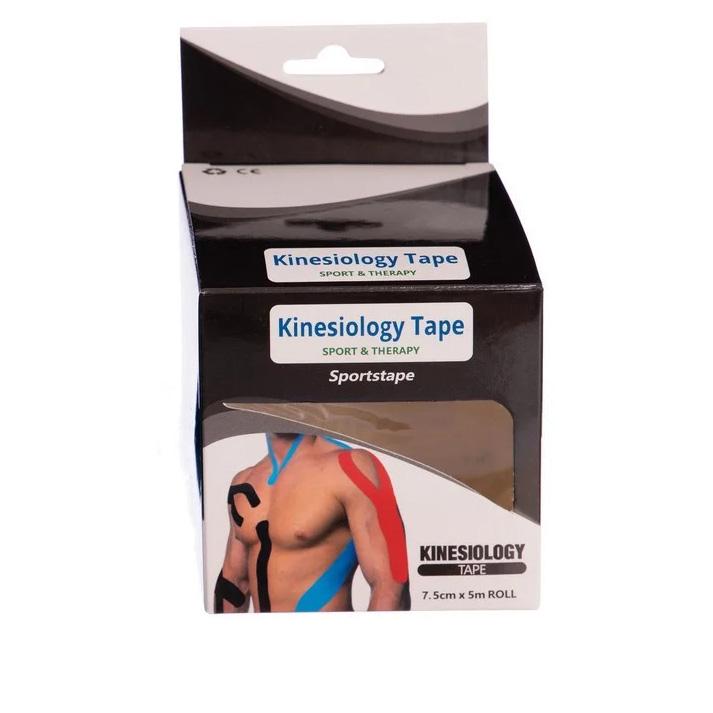 Кинезио тейп в рулоне эластичный пластырь Zelart 7,5 см х 5 м Kinesio tape BC-0474-7_5 White (SK000259)