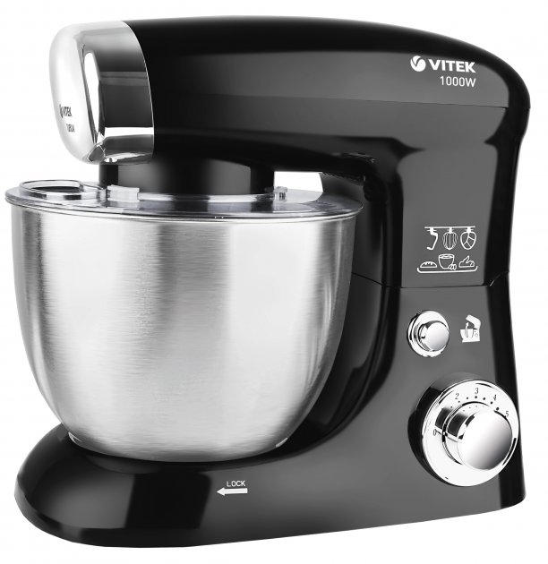 Тістомісильна машина Vitek VT-1445 Чорний/сріблястий (33784004)
