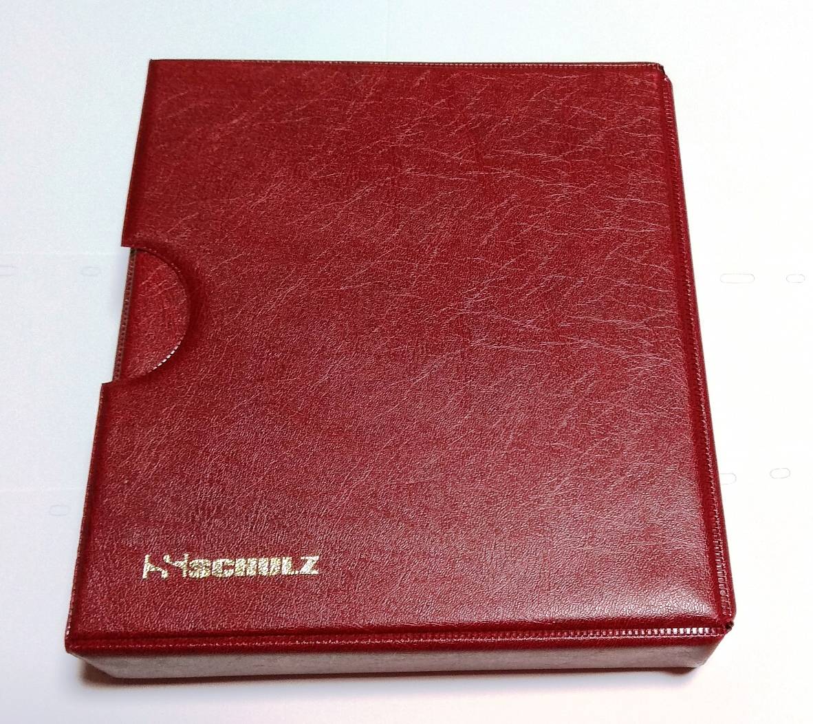 Альбом для монет Schulz 291 комірка у футлярі чорні листи Бордовий (hub_jq09cr)