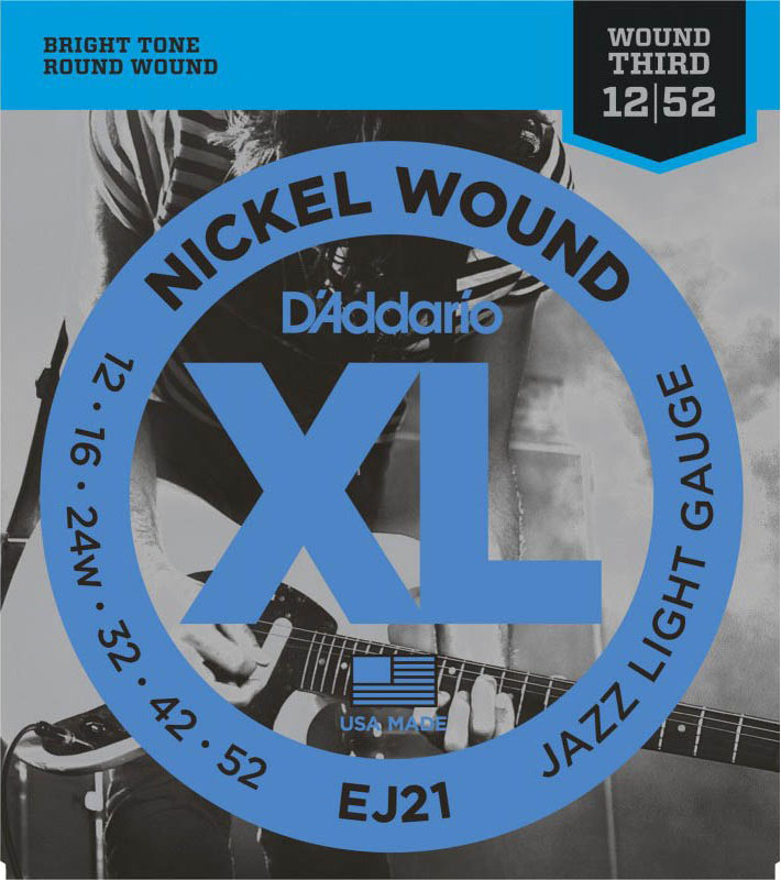 Струни для електрогітари D'Addario EJ21 Nickel Wound Jazz Light 12/52