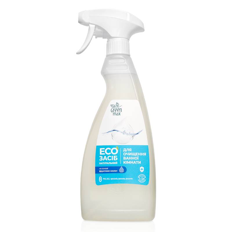 ЭКО средство для очистки ванной комнаты Green Max натуральный 500 мл с распылителем