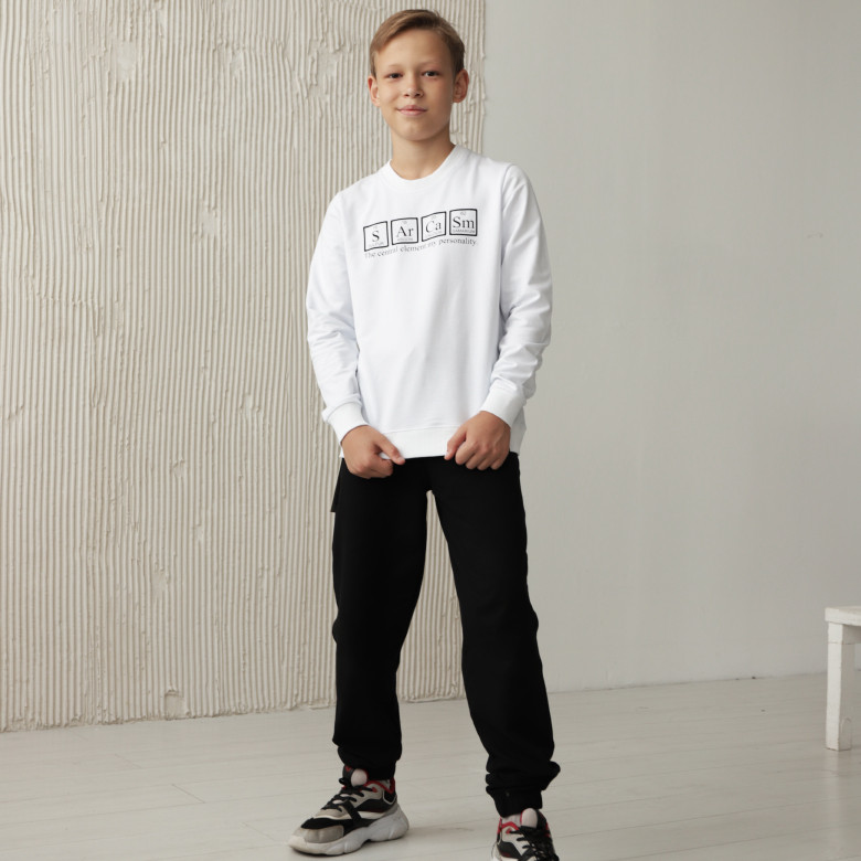 Костюм для хлопчика GBI Сарказм Teens Білий 158 (13764)