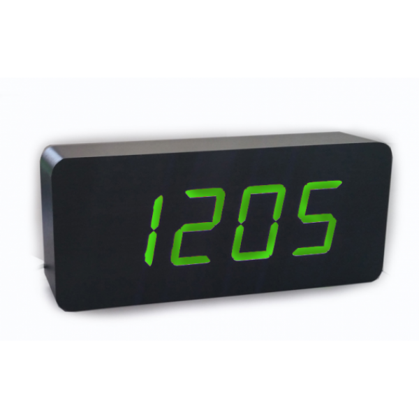 Электронные настольные часы VST LED WOODEN CLOCK 865 Черный (258632)