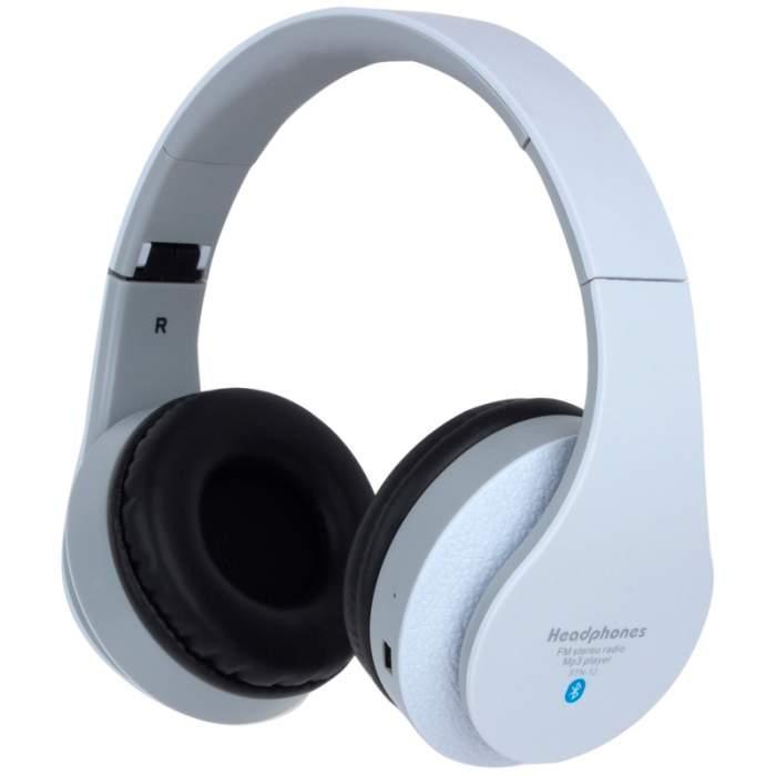 Беспроводные стерео наушники Noisy STN-12 МР3 FM Bluetooth White (np2_4055)