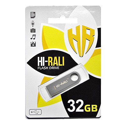 Флеш-накопитель USB 32GB Hi-Rali Shuttle Series Silver (HI-32GBSHSL)