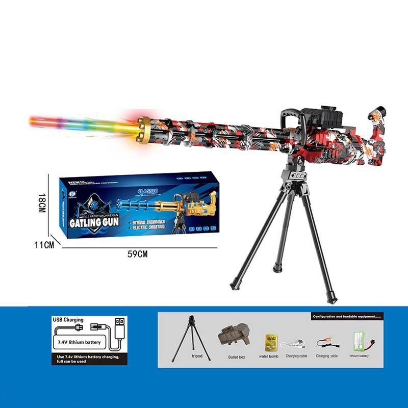 Автомат Yufeng Gatling Gun аккумулятор 7,4 V подсветка орбизы 63х16,5х18 см Разноцветный (160574)