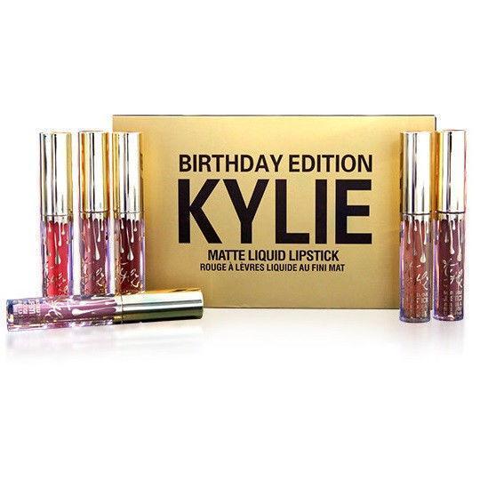 Набор жидких матовых помад 6 в 1 Kylie 8607 Birthday Edition