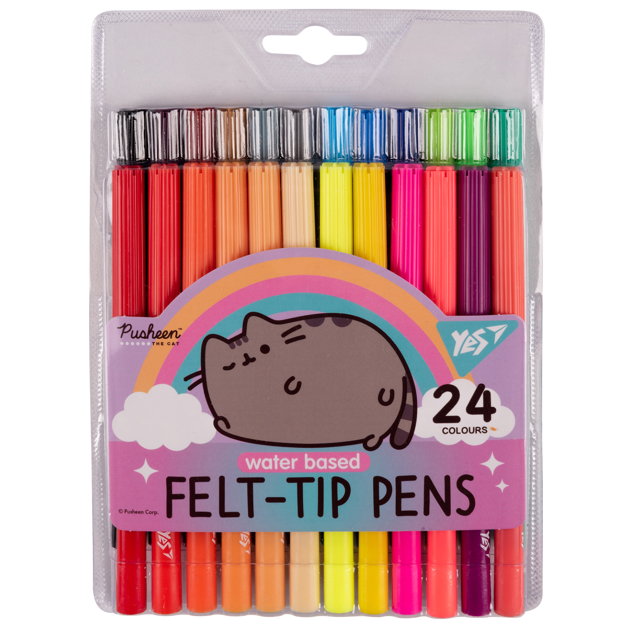 Фломастеры YES Pusheen rainbow 24 цвета (650555)