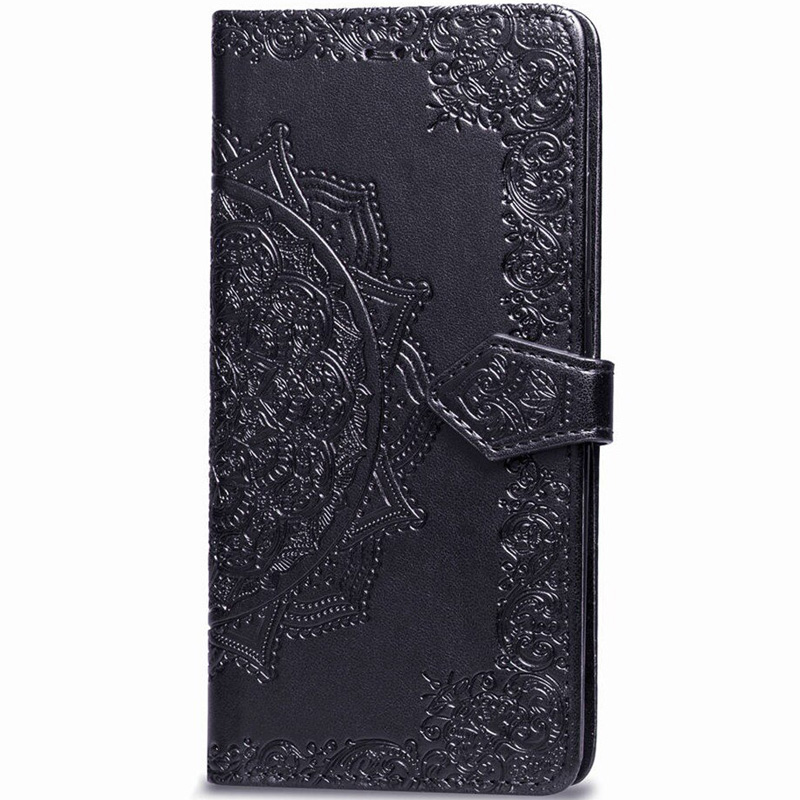 Кожаный чехол-книжка Epik Art Case с визитницей для Samsung Galaxy A70 (A705F) Черный (717892)