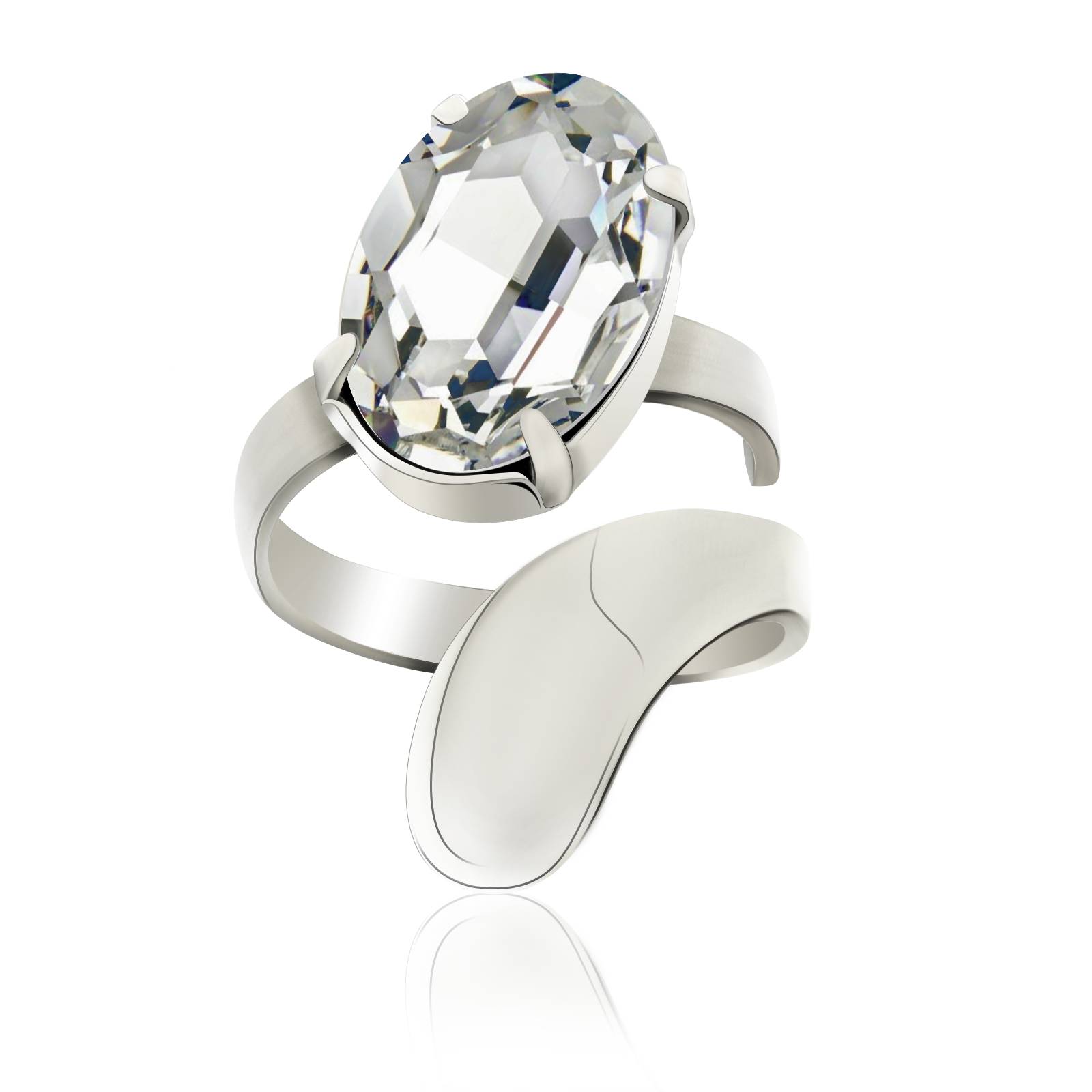 Кільце KOBI Mira зі Swarovski Регульований/Безрозмірне (7770-1027-06)