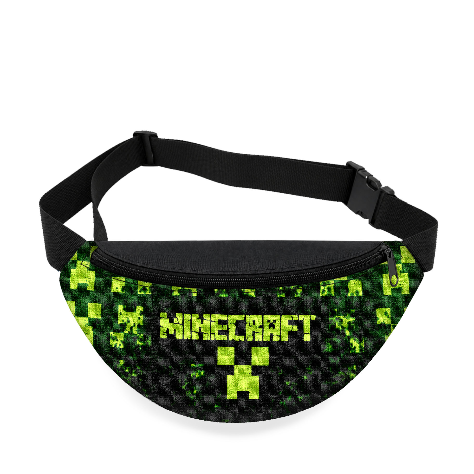 Дитяча сумка-бананка з принтом Minecraft 32x15x7.5 см чорна