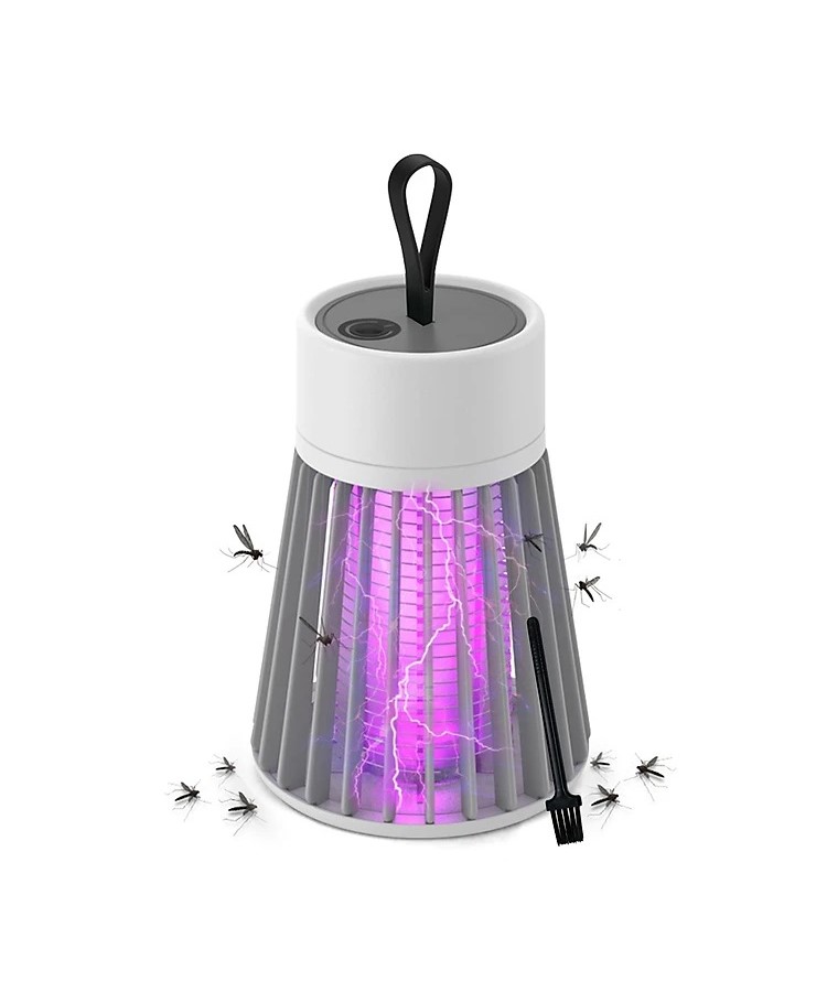 Ловушка-лампа от насекомых Mosquito killing Lamp YG-002 аккумуляторная с LED подсветкой и USB-зарядкой Серая