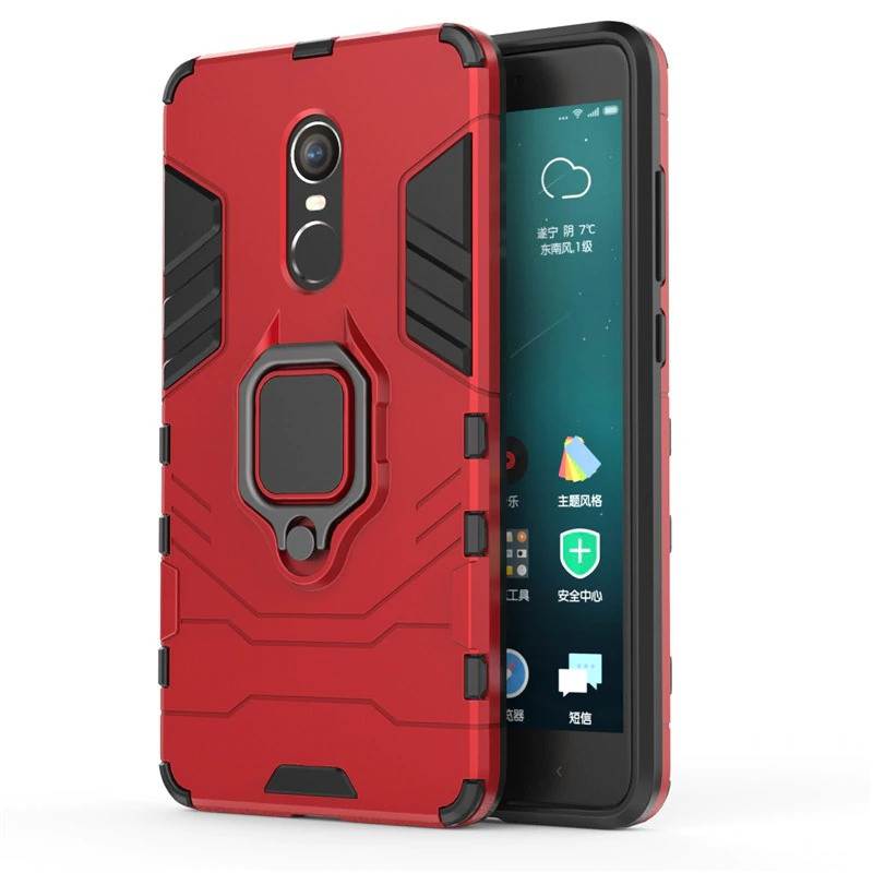 Чохол Ring Armor для Xiaomi Redmi Note 4X Червоний (hub_Lyjk88973)