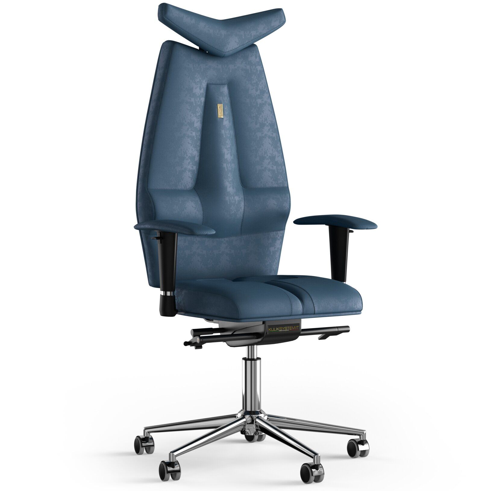 Кресло KULIK SYSTEM JET Антара с подголовником без строчки Кобальтовый (3-901-BS-MC-0304)
