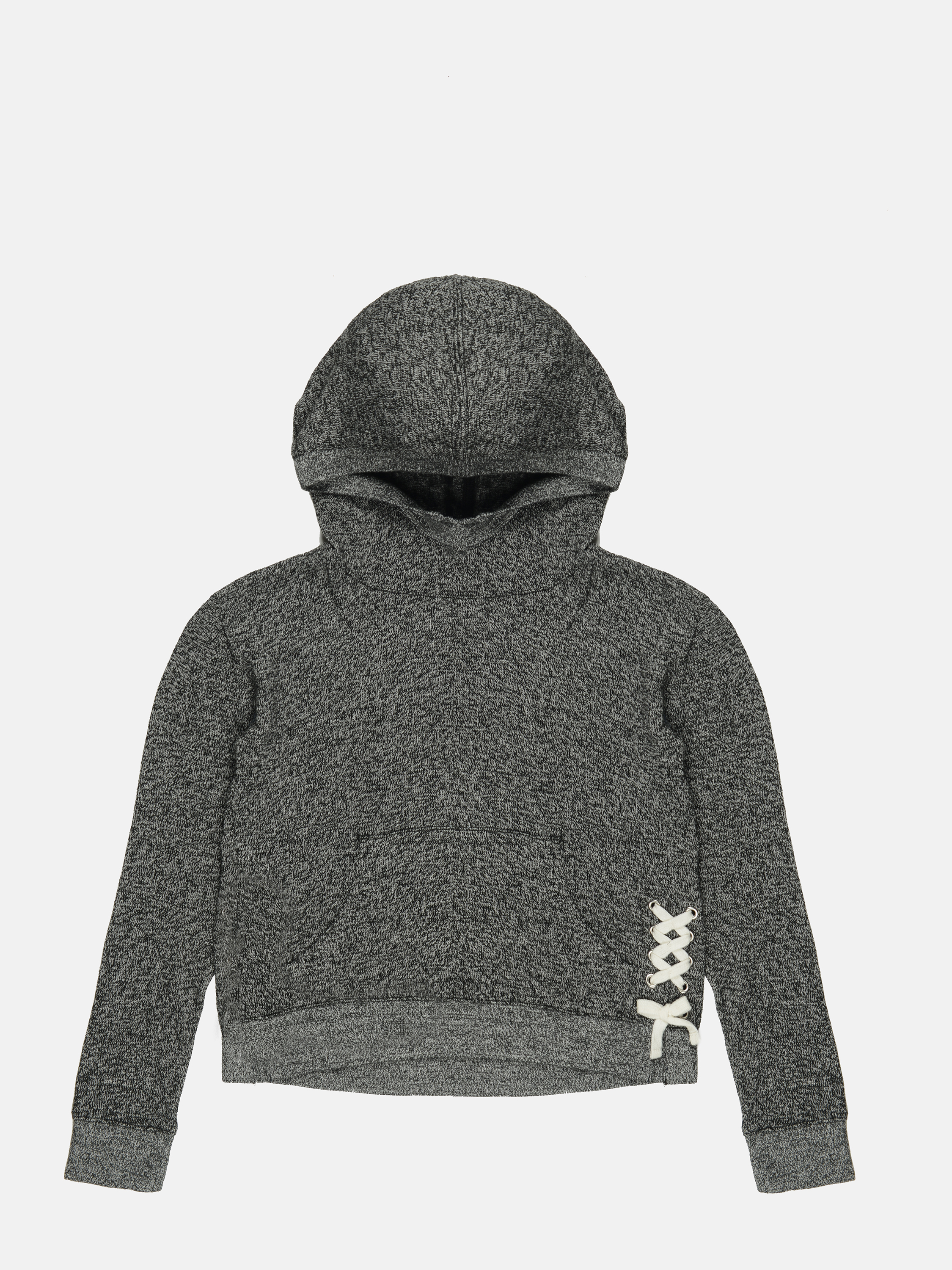 Худи для девочки H&M 134-140 см черный меланж 20011239875
