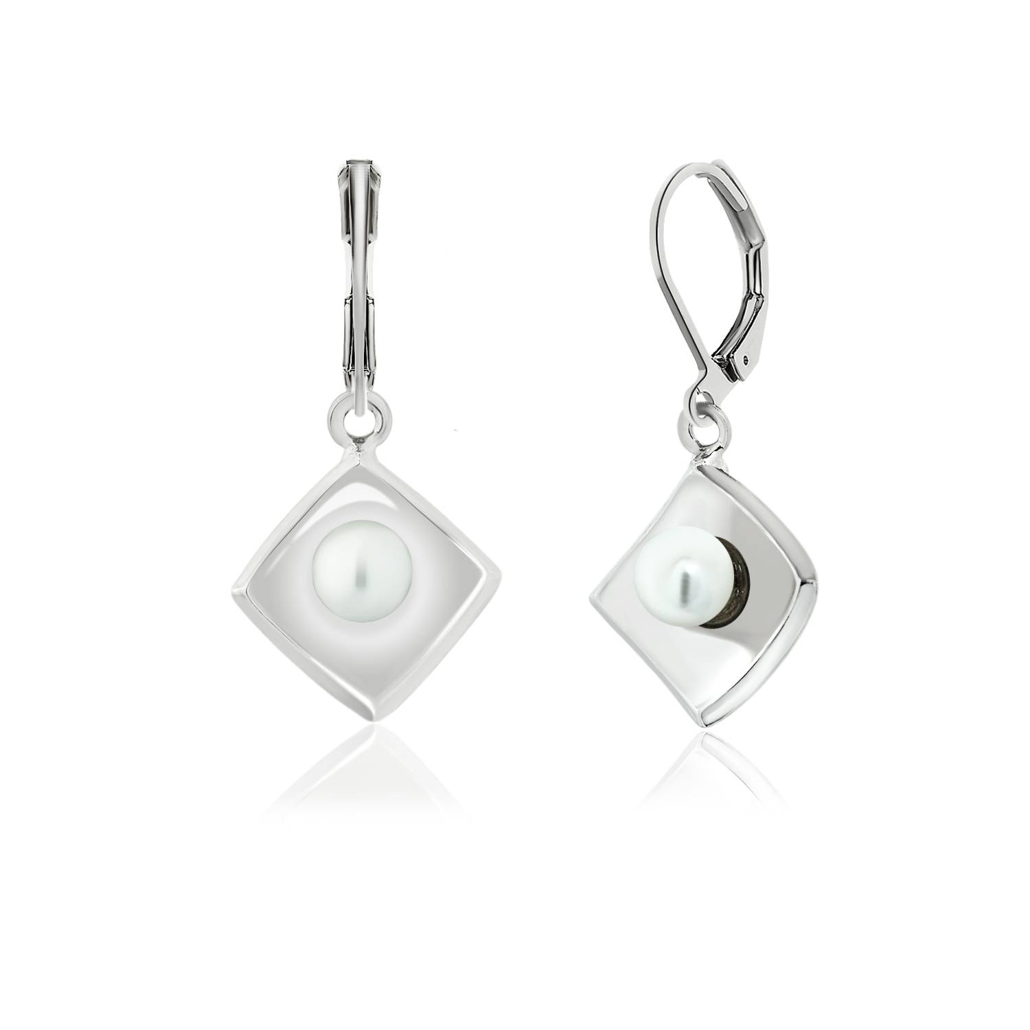 Сережки з англійським замком KOBI Vera з перлами Swarovski Ø 4 мм (7440-3961-02-32)
