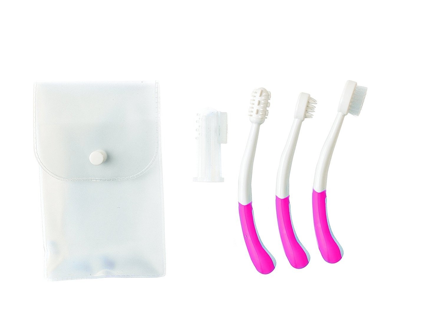 Набір для догляду за зубами Nuvita дитячий 0м рожевий (NV1145Pink)