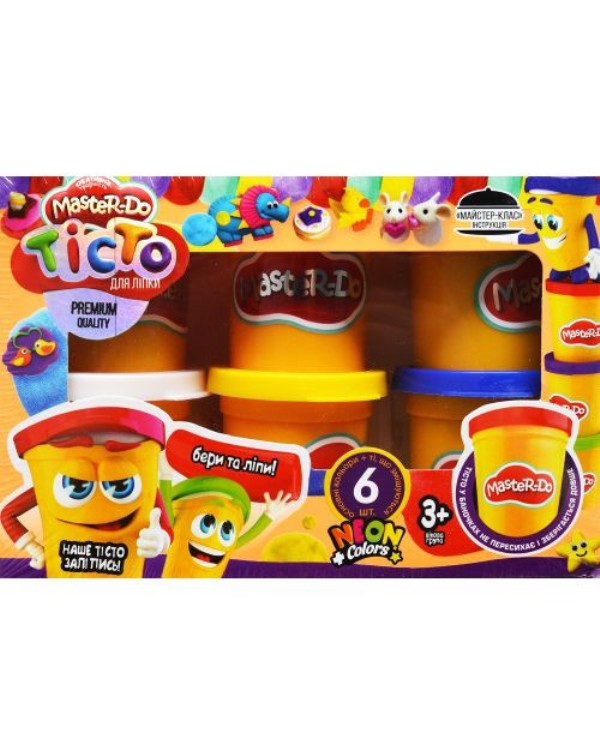 Тісто для ліплення Master-Do DankO toys 6 кольорів (8124DTR)