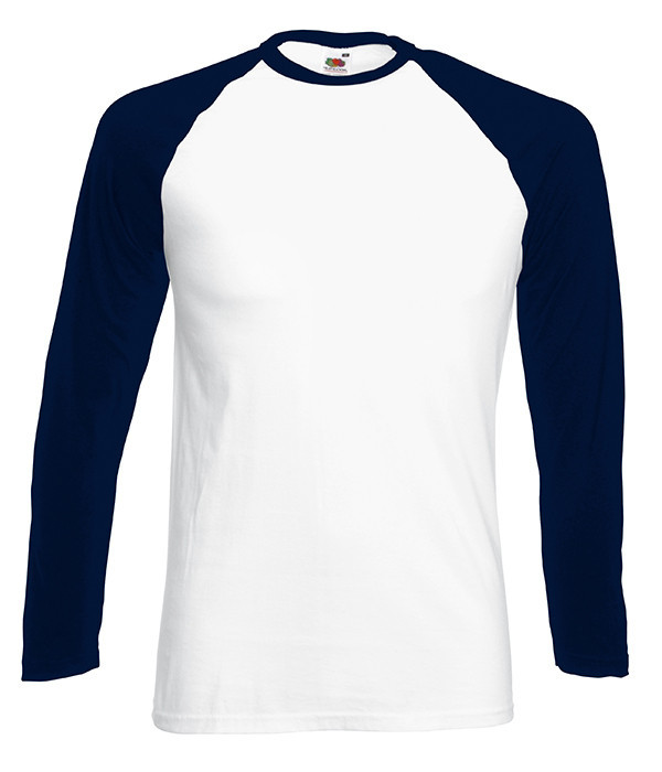 Жіночий лонгслів Fruit of the Loom Long sleeve baseball XXL Темно-синій (0610280WEXXL)