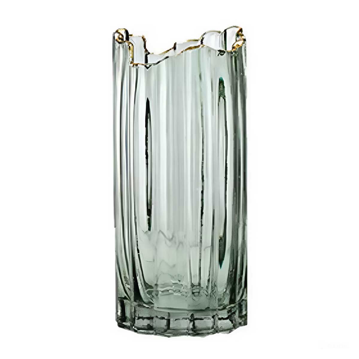 Ваза декоративная стеклянная YIWU Glass Flower 24.5 см Зеленый (HP-1715)