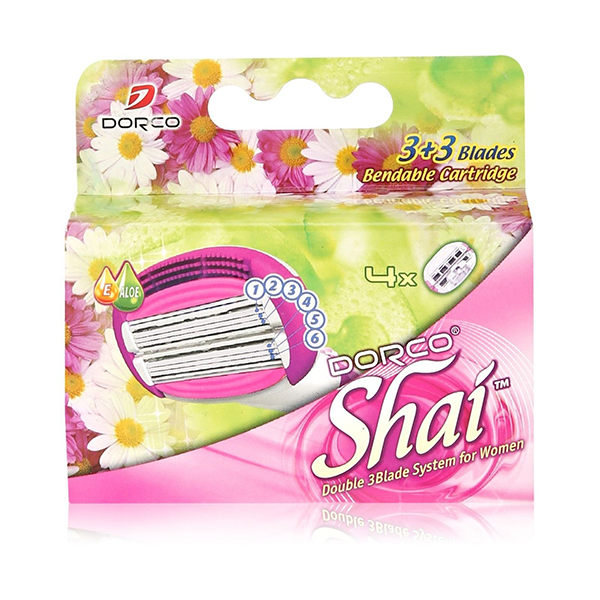 Сменные кассеты для бритья женские Dorco Shai Sweetie 6 лезвий - 4 шт (3027)