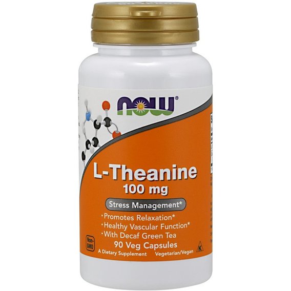 Теанин NOW Foods L-Theanine 100 mg 90 Veg Caps