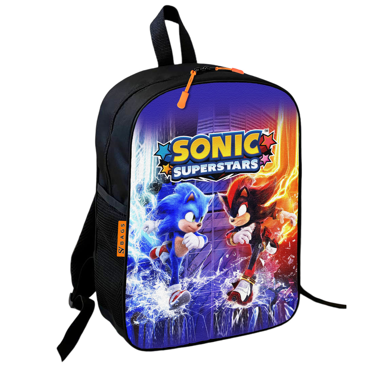 Дитячий шкільний рюкзак Super Sonic з принтом, 36×27×13 см, водонепроникний