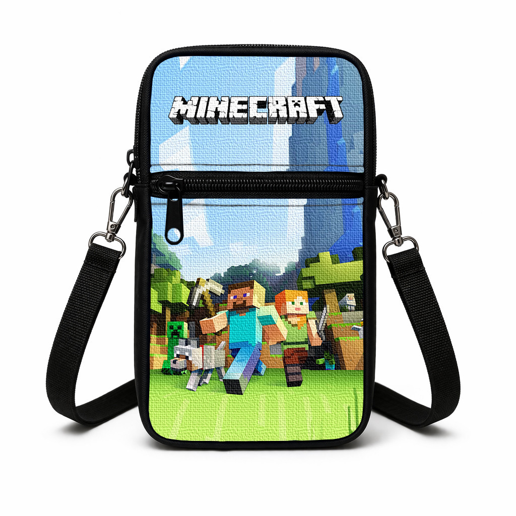 Дитяча сумка через плечо з принтом Minecraft, 19×10×5 см — арт. 3015352152