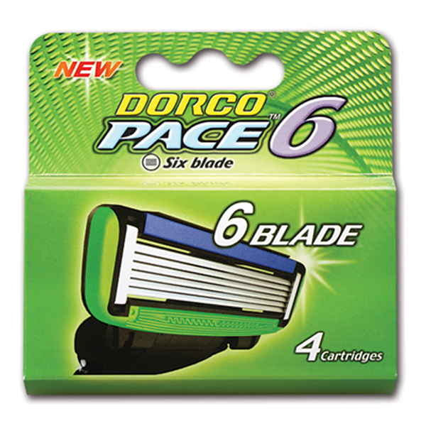 Сменные кассеты для бритья Dorco Pace 6 - 4 шт (3018)