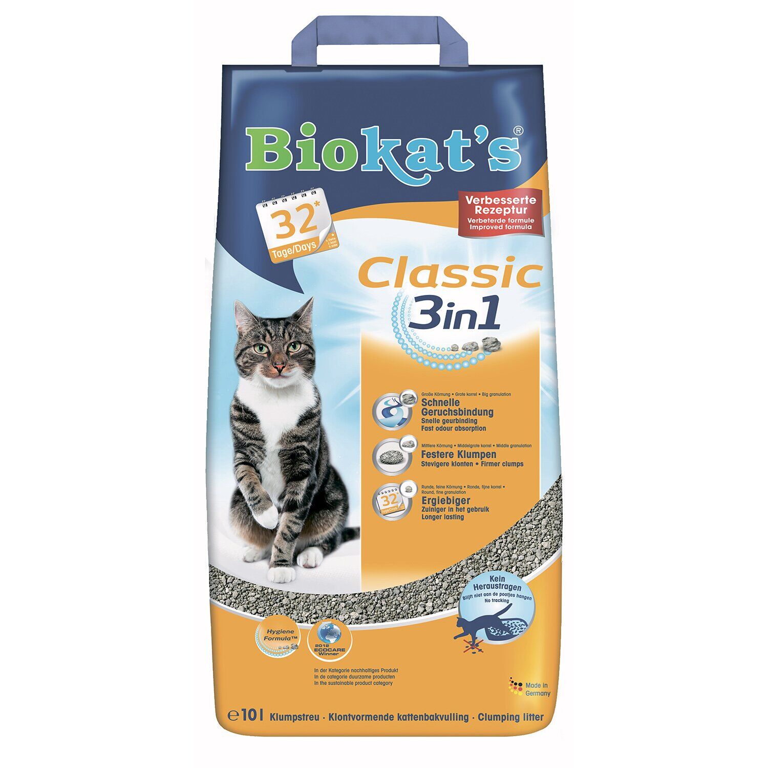 Наполнитель бентонитовый Biokats Classic (3in1) 10 литров
