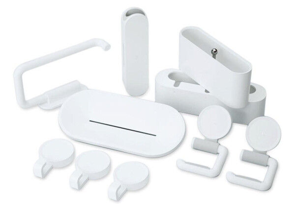 Набір настінних тримачів для ванної кімнати Xiaomi Happy Life Bathroom set 5pcs White (3MVHBHL)