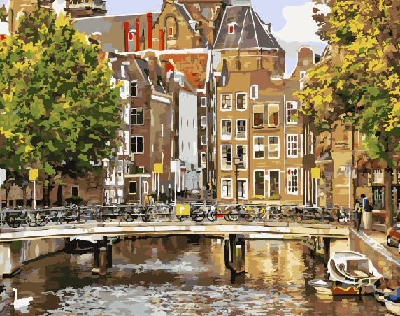 Картина по номерам BrushMe "Старый Амстердам" 40х50см GX21691