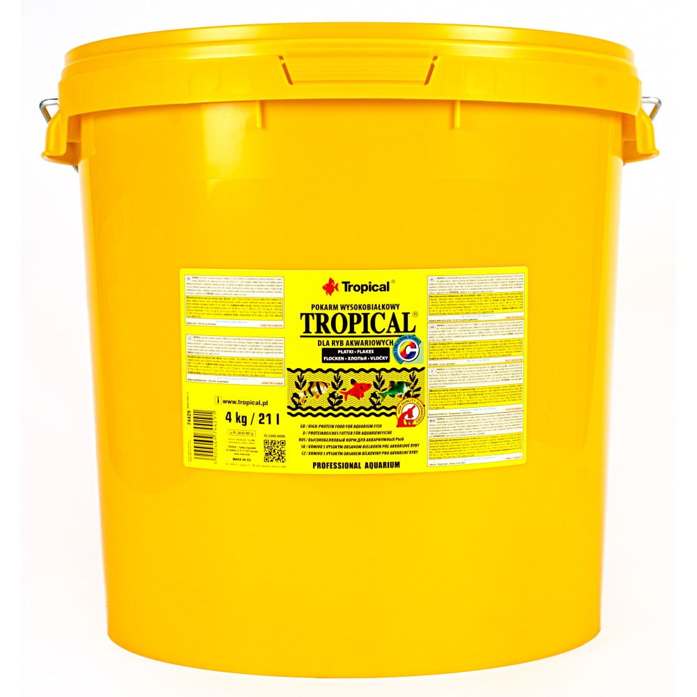 Корм для рыб Tropical Flakes хлопья 21 л 4 кг (74429)
