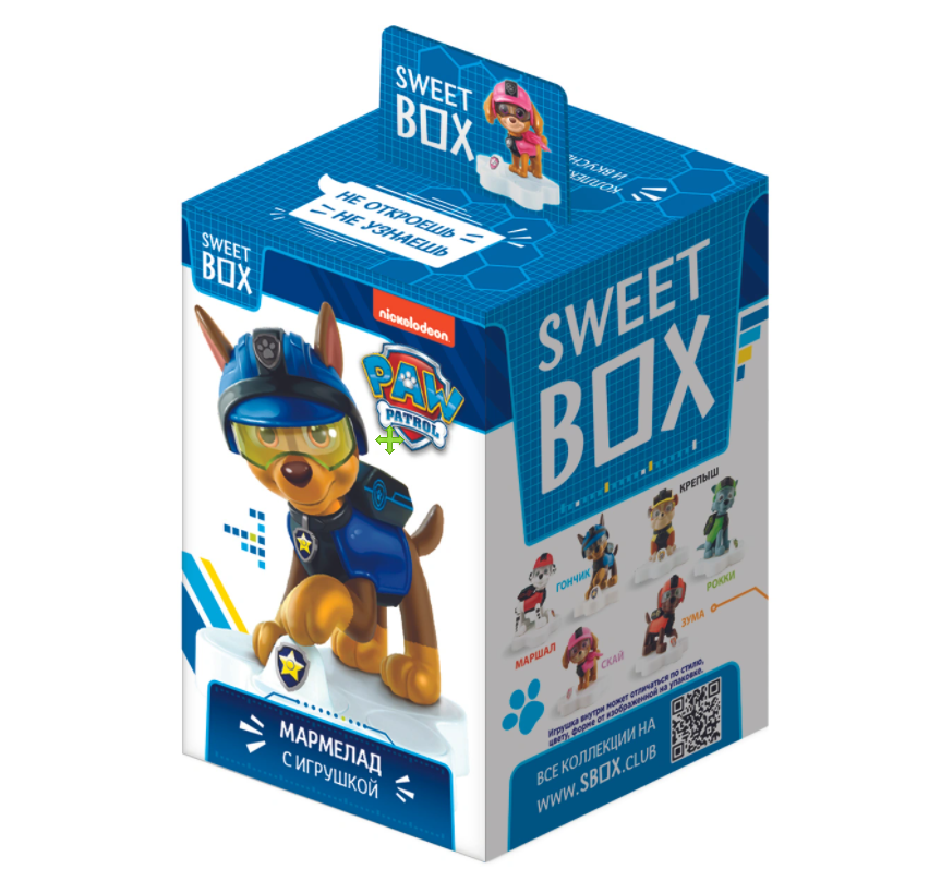 Sweet Box Щенячий Патруль мармелад з іграшкою в коробочці