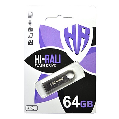 Флеш-накопитель USB 64GB Hi-Rali Shuttle Series Black (HI-64GBSHBK)