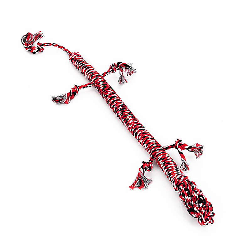 Іграшка Мотузкова Ящірка Hoopet W032 для домашніх тварин Red + White + Black (5297-18106)