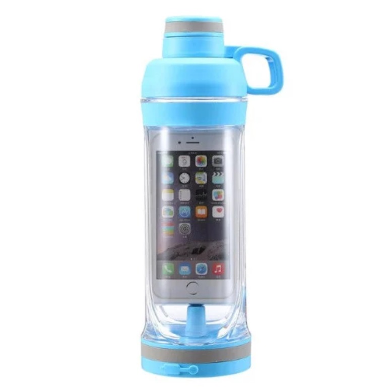 Бутылка для воды с отделением для телефона iPhone 5s Blue (1625)