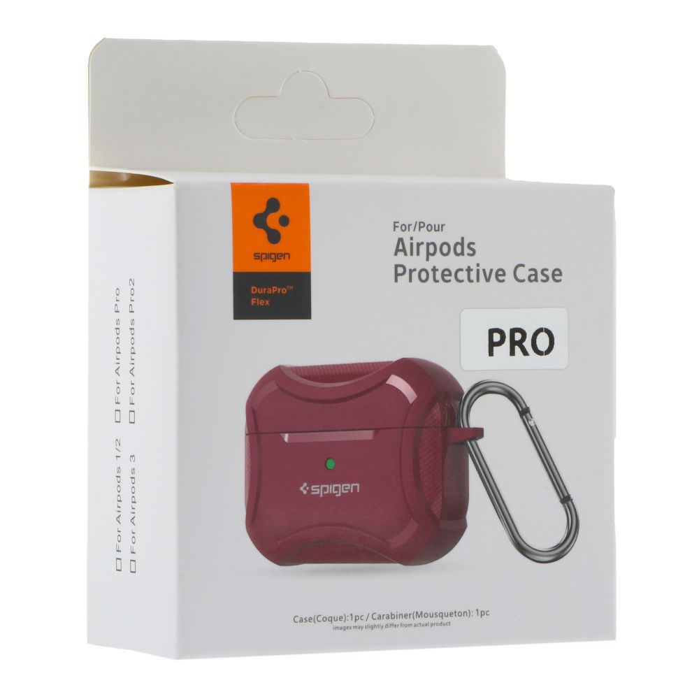 Футляр с карабином Spigen DuraPro Flex Airpods Pro Bordo (35269_3345649)