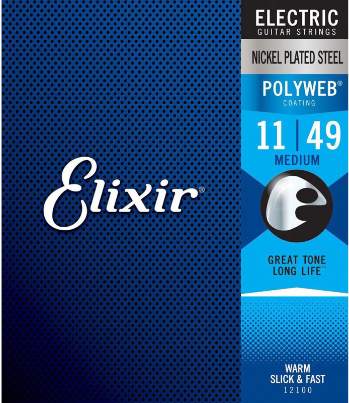Струни для електрогітари Elixir 12100 Polyweb Nickel Plated Steel Medium 11/49