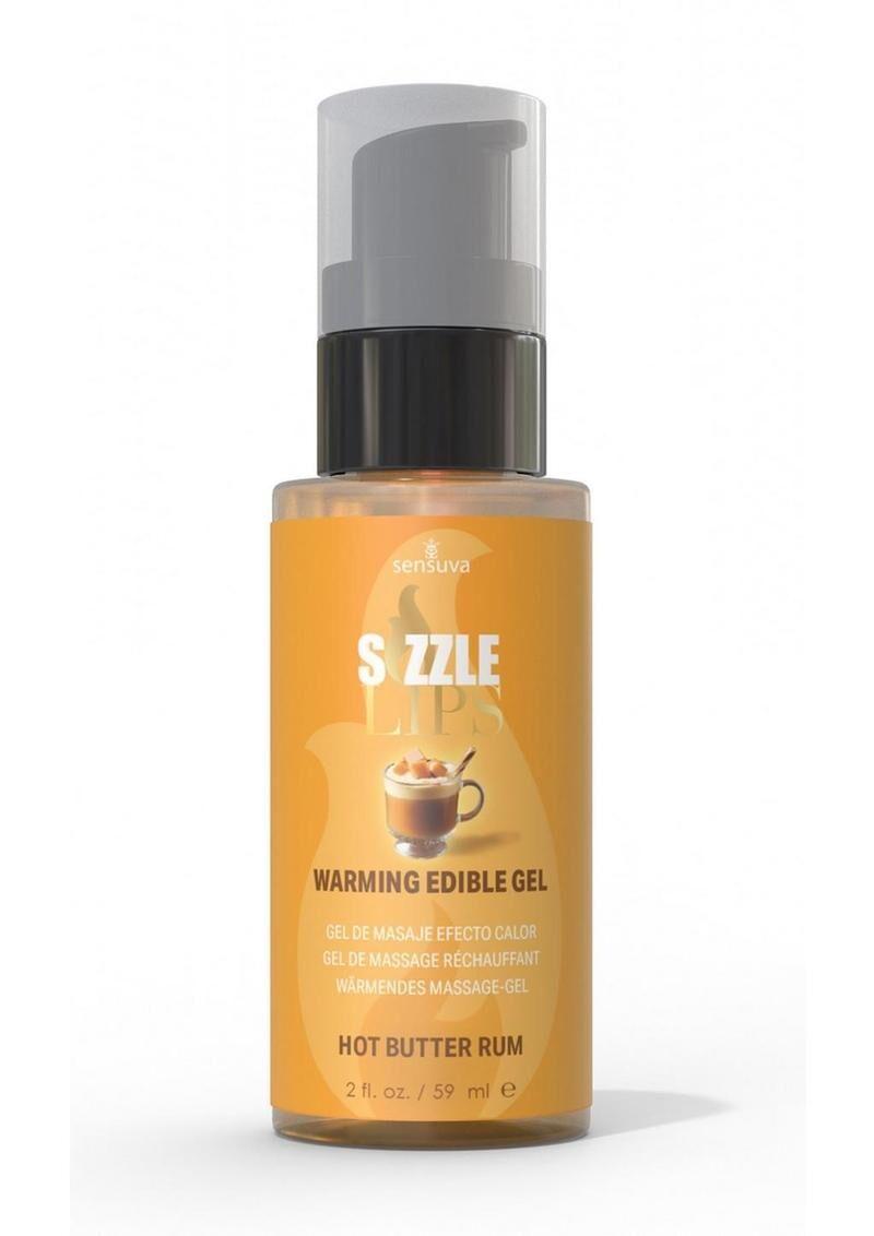 Согревающий массажный гель Sensuva Sizzle Lips Butter Rum 59 мл без сахара съедобный