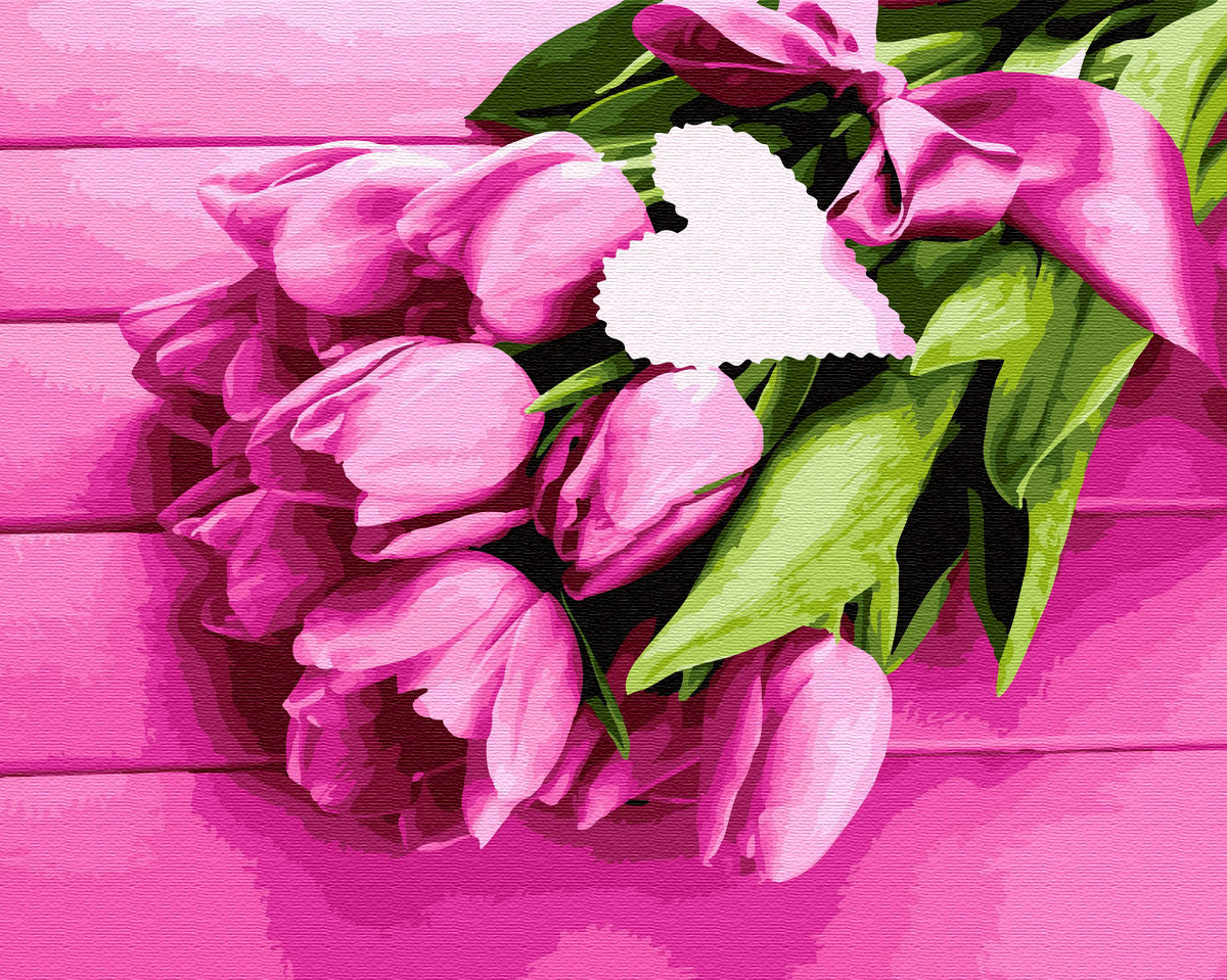 Картина за номерами BrushMe "Тюльпани для коханої" 40х50 см GX32480