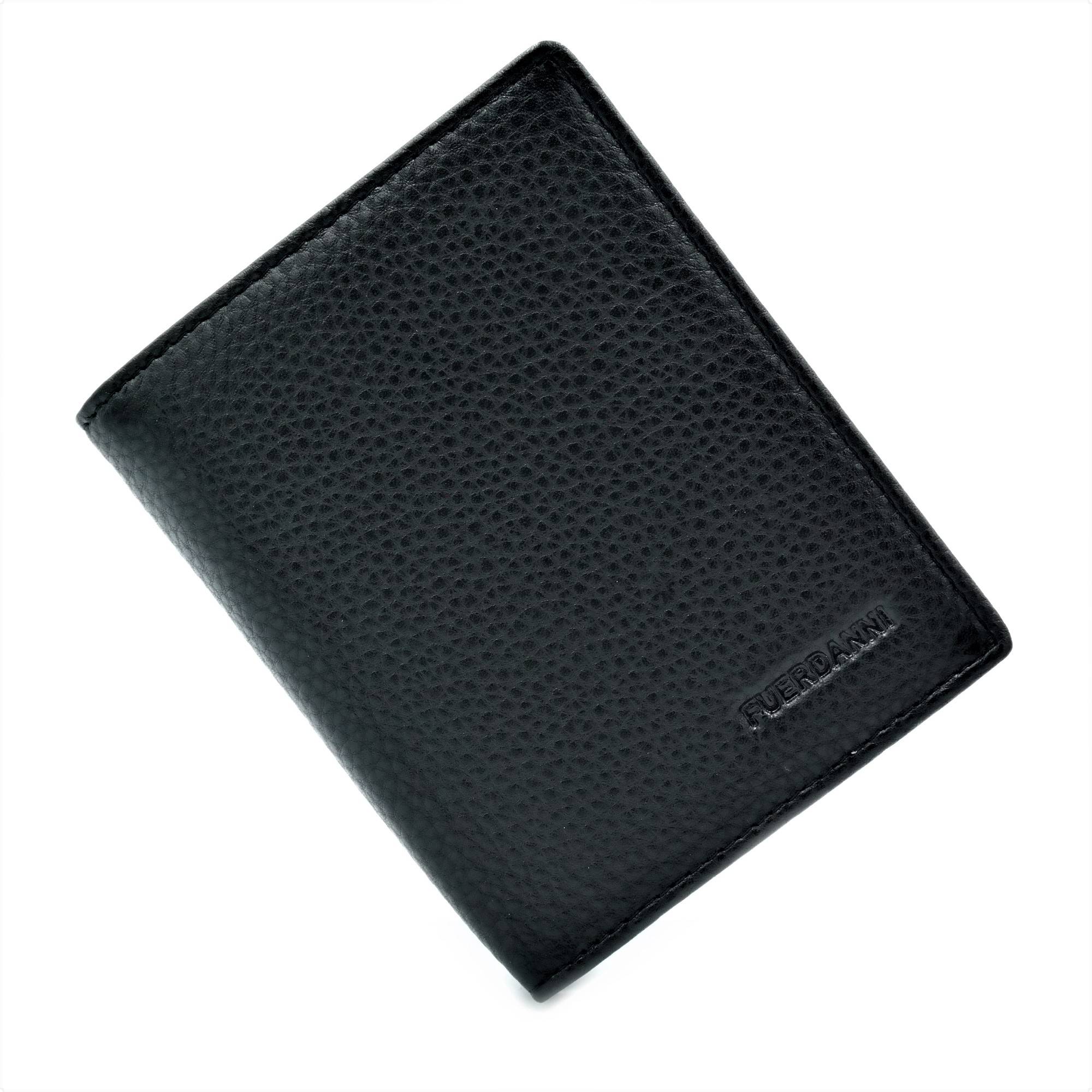 Чоловічий шкіряний гаманець Чорний (nw-k-F9903-2W)