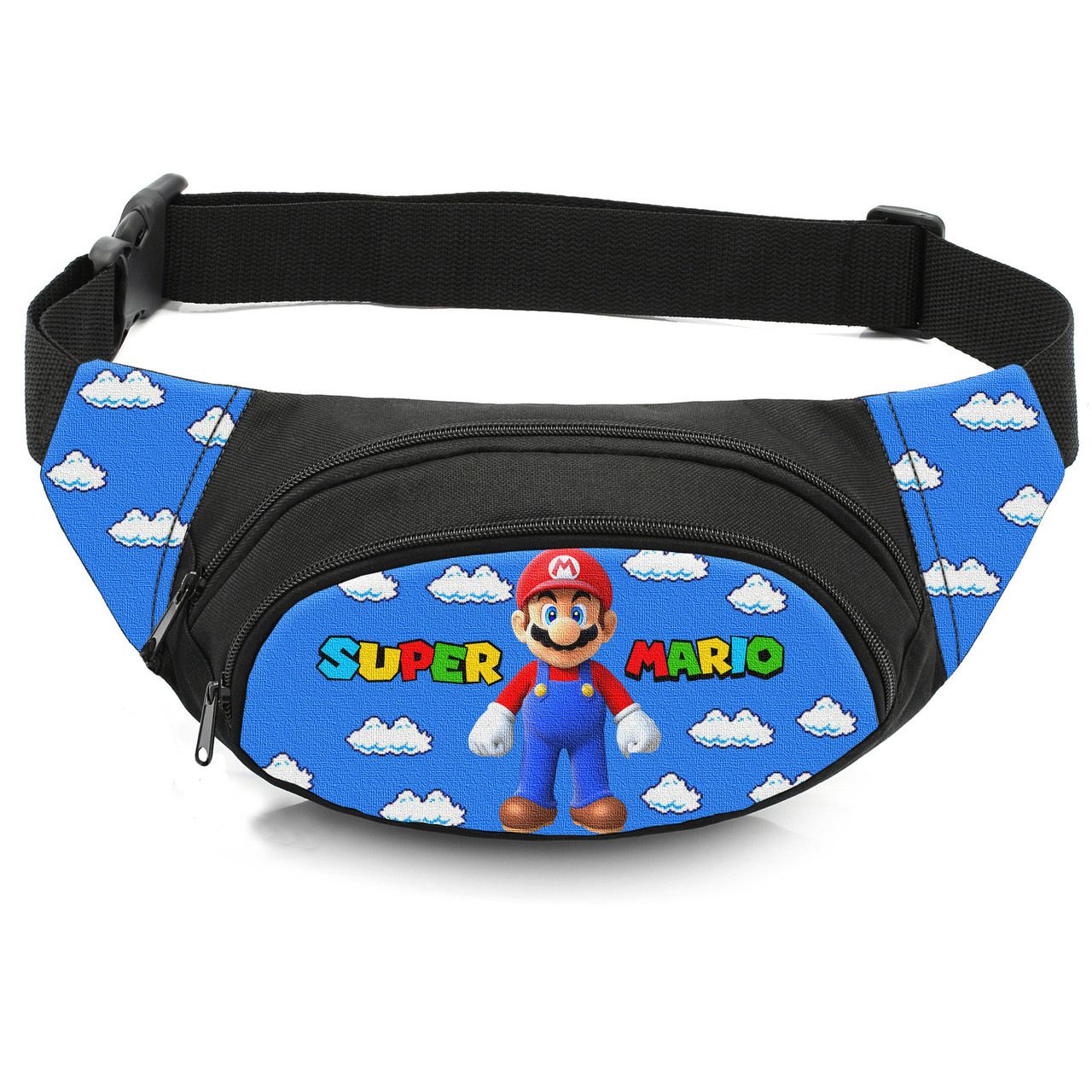 Дитяча бананка Super Mario чорна 32x8x13 см