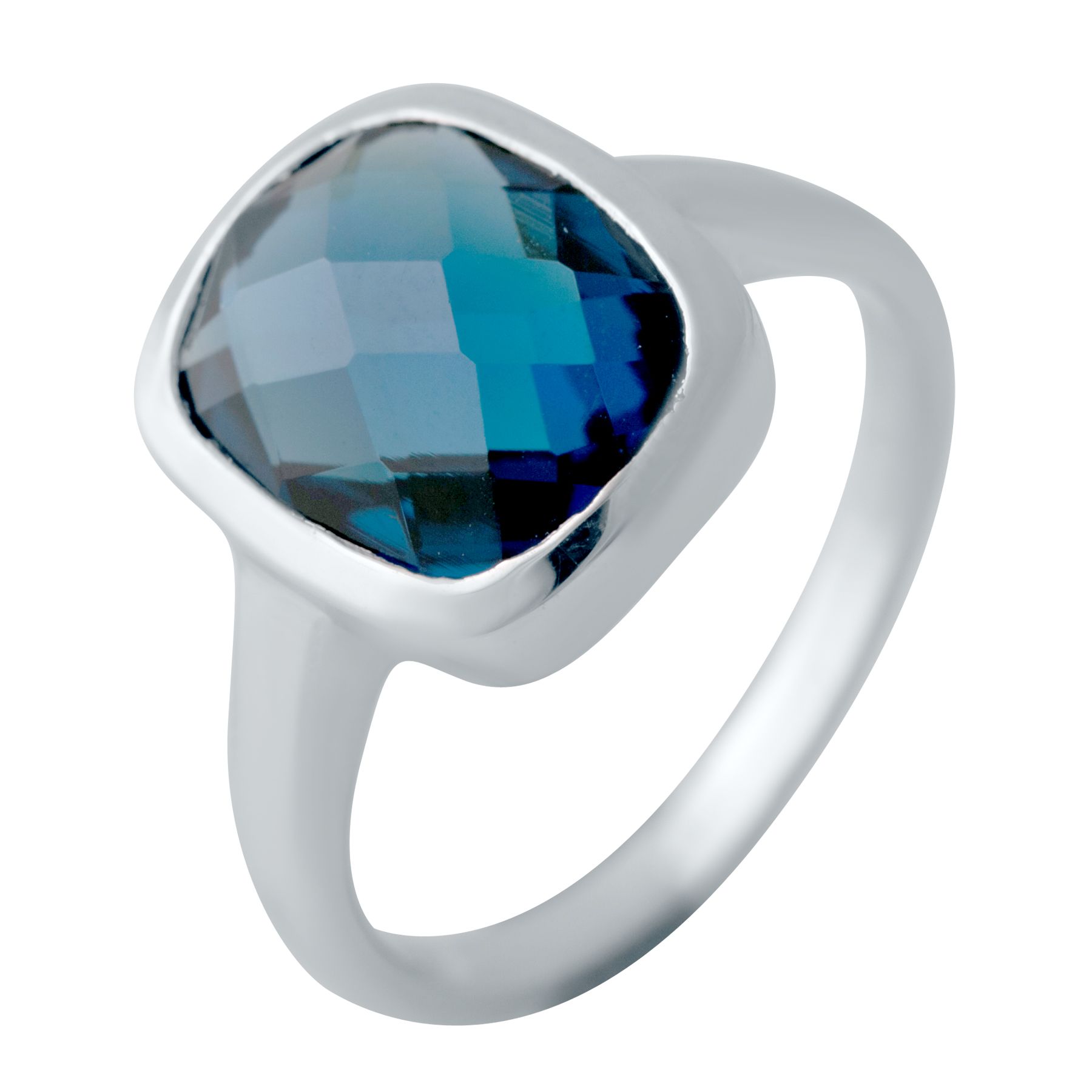 Серебряное кольцо SilverBreeze с натуральным топазом Лондон Блю 3.68ct (2043294) 17 размер