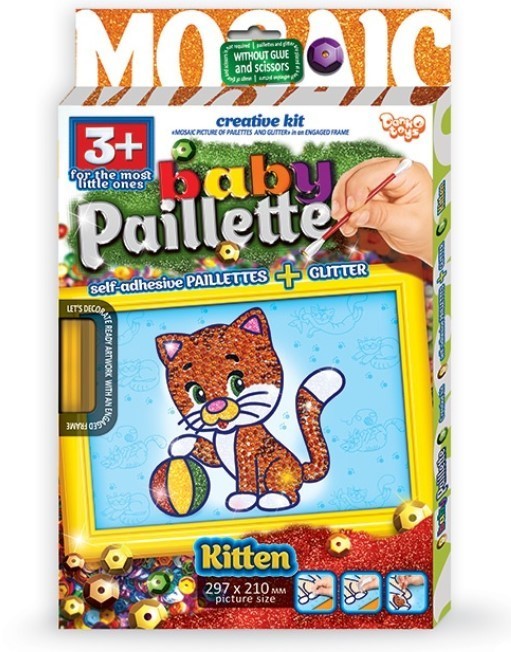 Мозаика из пайеток Danko Toys Baby Paillette: Котёнок