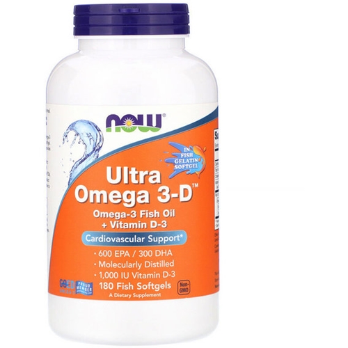 Омега 3 NOW Foods Ultra Omega 3-D 180 Softgels