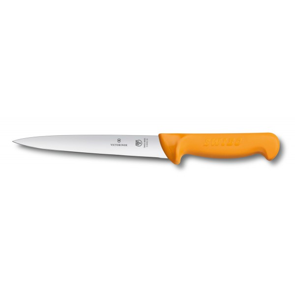 Кухонный нож филейный Victorinox Swibo Filleting 18 см Желтый (5.8403.18)