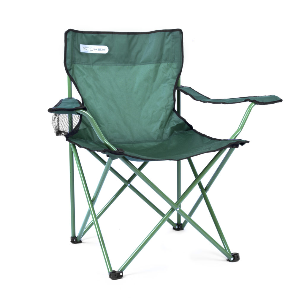 Туристичне розкладне крісло Spokey Angler 84x54x81 см Зелене (s0256)